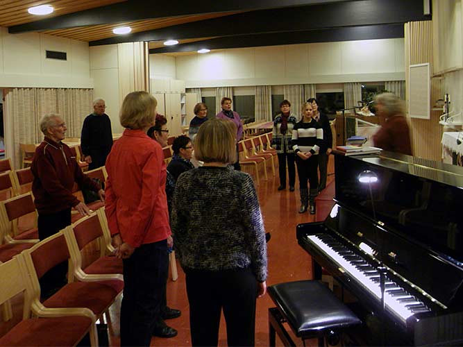 Choir training.