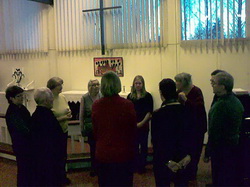 stem-concentratie-kring. Koortraining afstemmen in de kring.